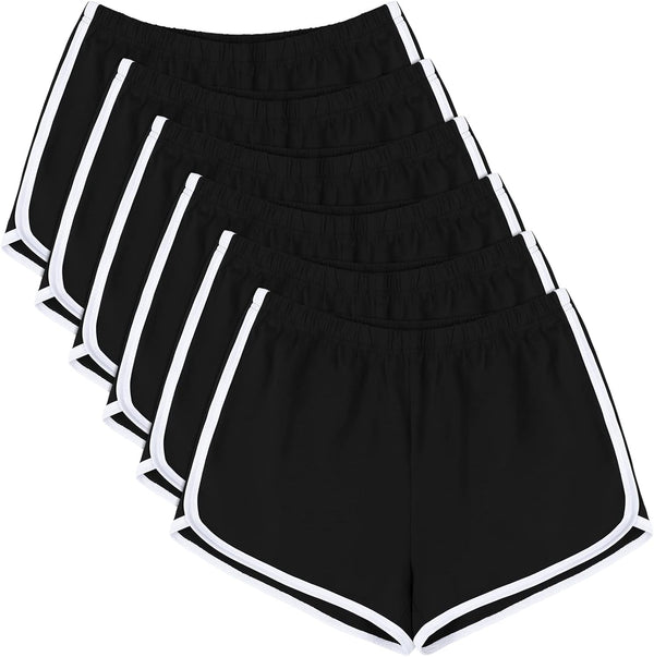 6 Piece Cotton Sports Short Yoga Pant Dance Shorts Running Shorts for Women