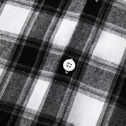 Men'S Casual Plaid Flannel Jacket with Hoodie Lightweight Fall Winter Long Sleeve Button down Plaid Flannel Hooded Shirt Gray XL